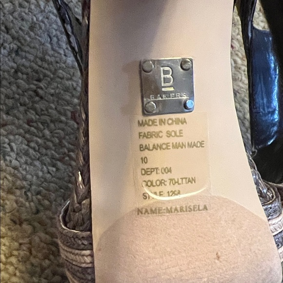 Bakers Women's Tan Strappy Peep-Toe Heels - Picture 5 of 7